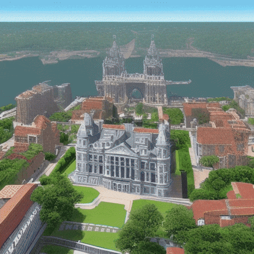 Create a lifelike virtual tour of a famous historical landmark, providing a detailed exploration of its architecture and history