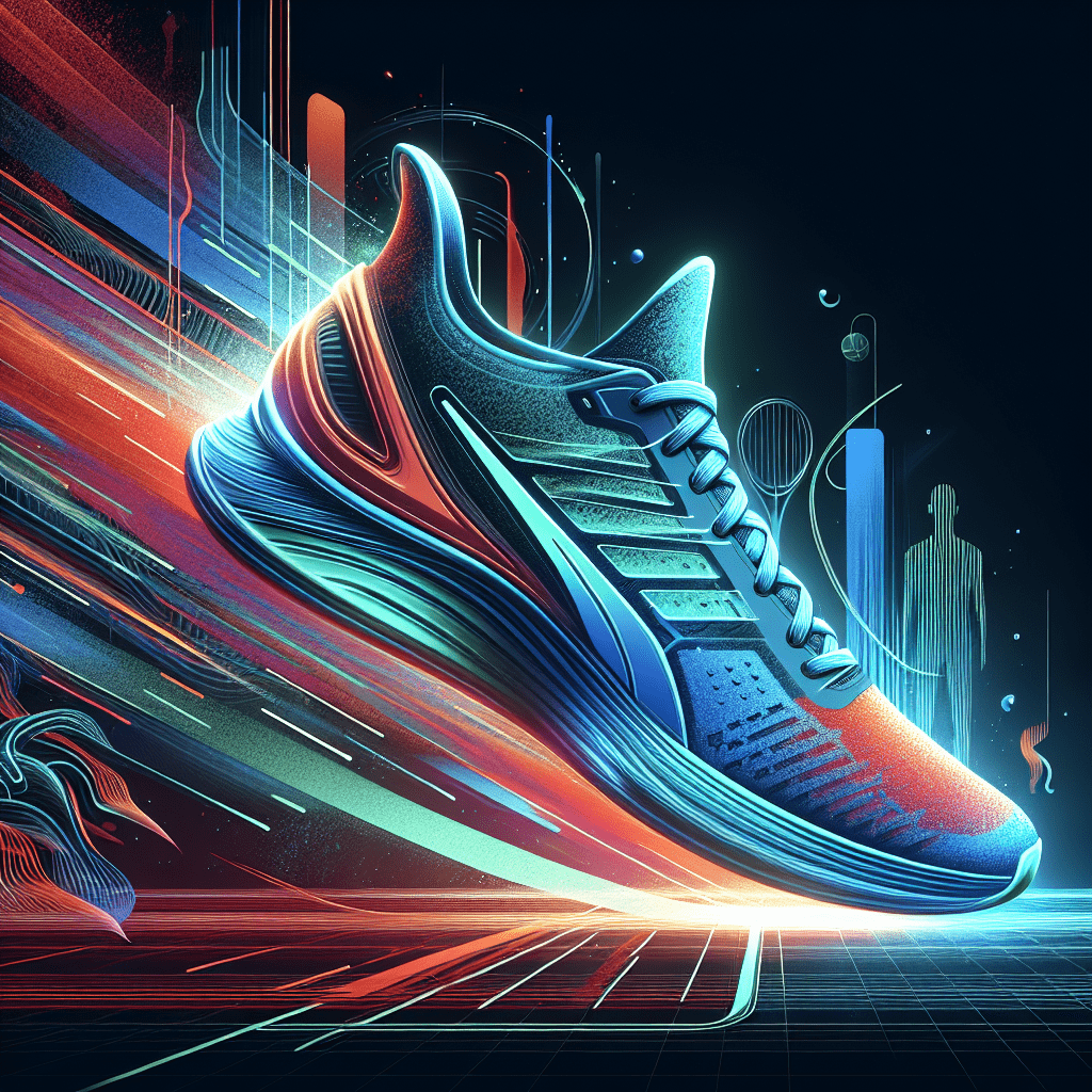 Create a landing page graphic for a sports shoe company.